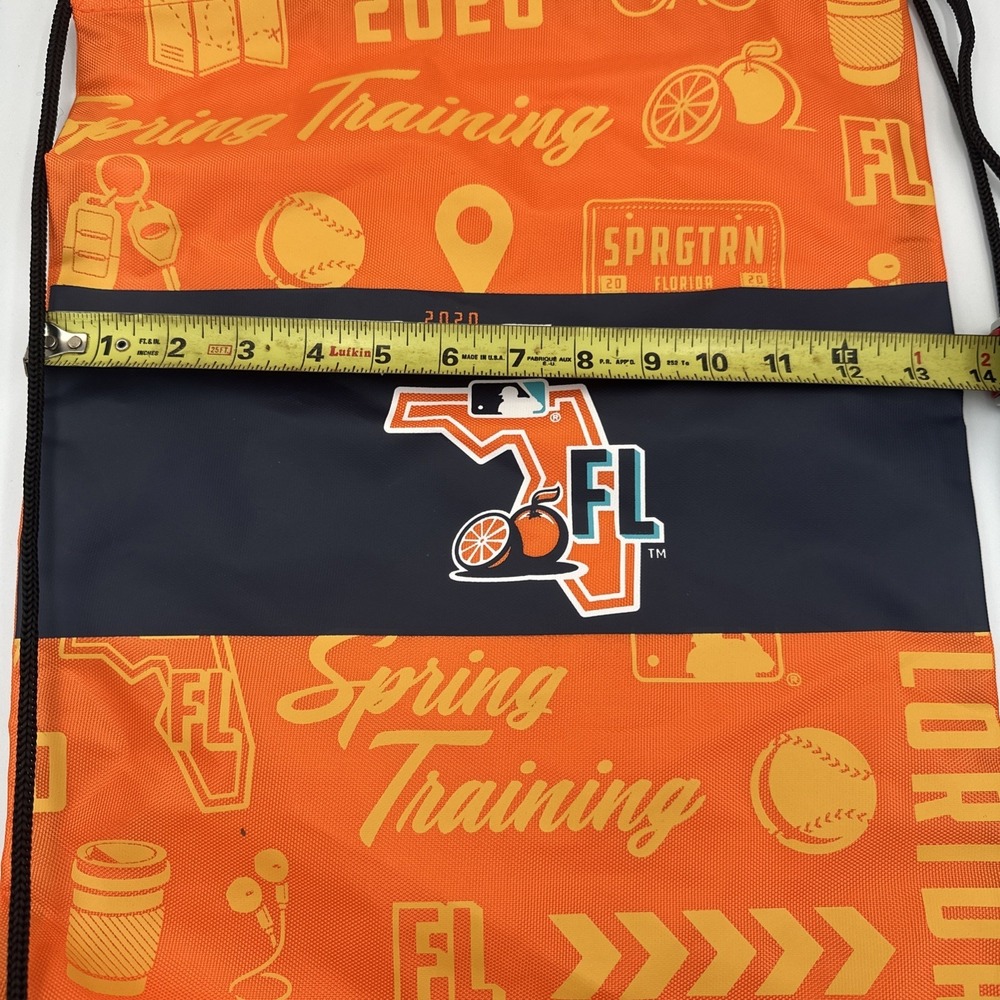 MLB Drawstring Backpack Florida Spring Training 2020 Bag FOCO Orange‎ NEW - Picture 9 of 9